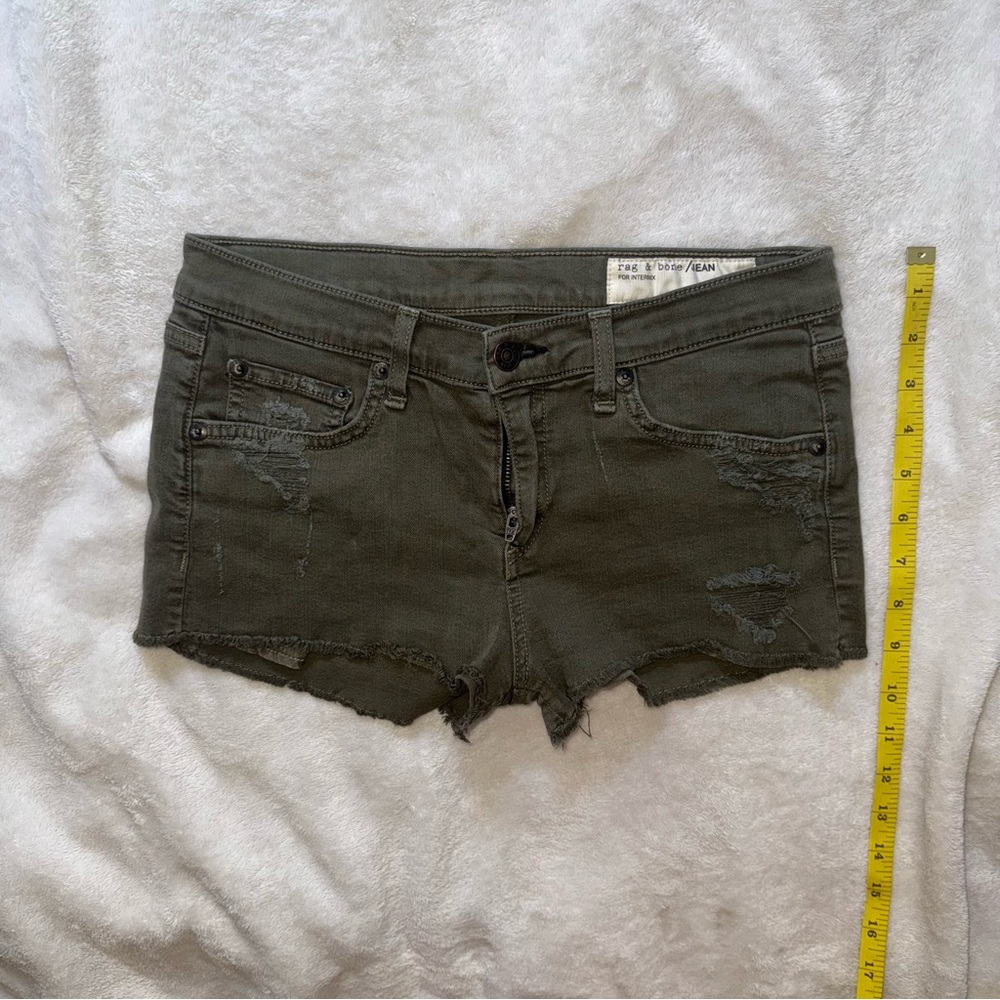rag & bone for Intermix Olive Jean Shorts Size 25 Designer Cutoffs Women’s Denim
